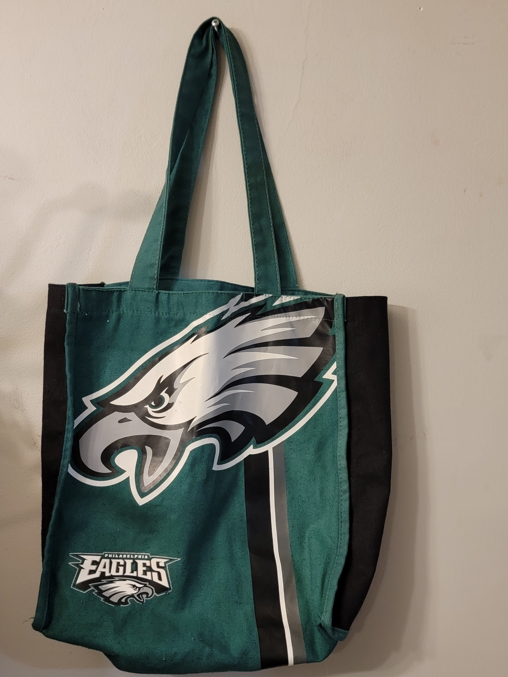 NFL Philadelphia Eagles Green and Black Canvas Tote